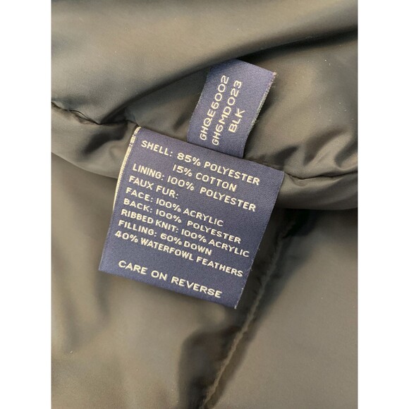 GH Bass Down Parka Mens L Goose Feathers Hooded Faux Fur Winter Insulated Coat - Picture 10 of 10